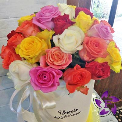 Букет роз в коробке