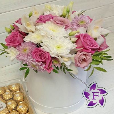 Букет в коробке фото