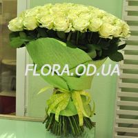 101 белая роза 60 см - Фото 1