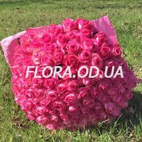 101 розовая роза 60 см - Фото 1