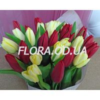 25 red and white tulips with Raffaello - Photo 1