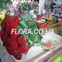 51 червона троянда 80 см - Фото 1