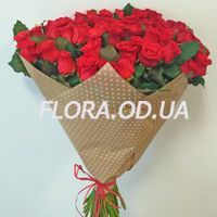 51 червона троянда 60 см - Фото 1