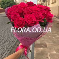 Букет 15 червоних троянд - Фото 1 Букет 15 червоних троянд - Фото 1