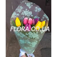 Букет из 11 разноцветных тюльпанов - Фото 2