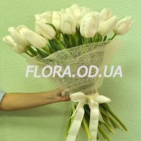 Букет из 35 белых тюльпанов - Фото 2