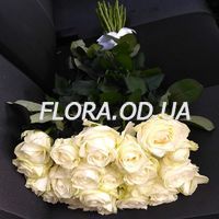 Bouquet of 21 white roses - Photo 1