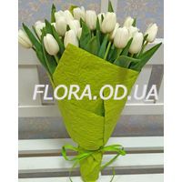 Bouquet of 29 white tulips - Photo 2