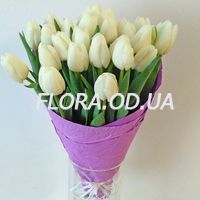 Bouquet of 29 white tulips - Photo 3