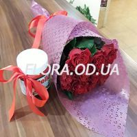 Букет 15 червоних троянд - Фото 4 Букет 15 червоних троянд - Фото 4