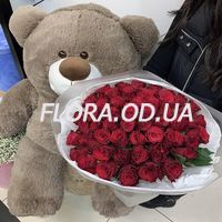 Букет из 51 красной розы - Фото 1