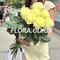 7 импортных белых роз - Фото 1