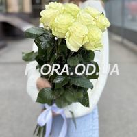 9 импортных белых роз - Фото 1