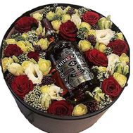 Flowers and whiskey for men