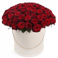 101 красная роза в коробке