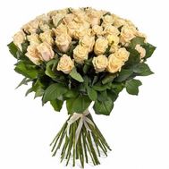 101 кремовая роза 70 см