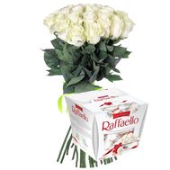 15 импортных роз + конфеты