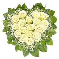 17 white roses