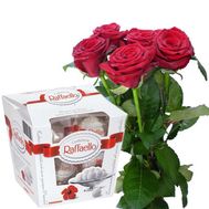 5 roses and Raffaello