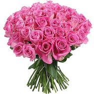 51 рожева троянда 60 см