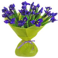 Букет 21 синий ирис