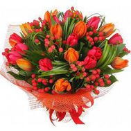 Букет из 21 тюльпана