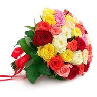 Bouquet of different color roses