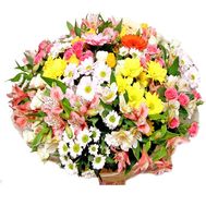 Bouquet of gerberas, alstromeries and chrysanthemums