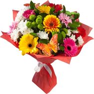 Bouquet of gerberas and chrysanthemums