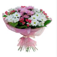 Букет из хризантем и кустовых роз