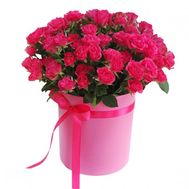 Bouquet of roses spray in a box