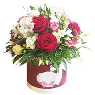 Bouquet mix in a hat box