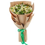 Bouquet of 11 white alstromeries