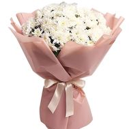 Bouquet from 13 white chrysanthemums