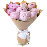 Bouquet of 9 imported peonies