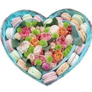 Flowers and Macarons in a box