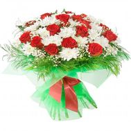 Евро букет из живых цветов