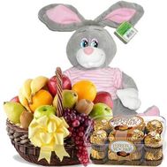 Фрукты, зайчик, конфеты