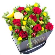 Composition in a square box for the New Year