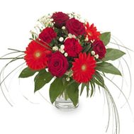 Red bouquet of flowers
