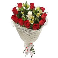 Креативный букет из живых цветов