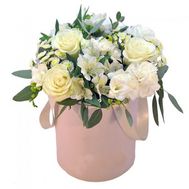 Delicate flowers in a box