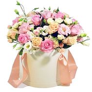 Delicate bouquet in a box