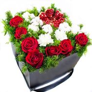 New Year composition with pomegranate