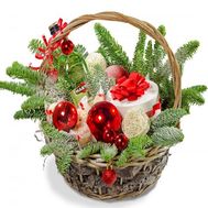 New Years basket with sweets