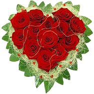 Heart of 13 roses