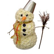 Сніговик з квітів