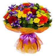 Яркий букет с ирисами