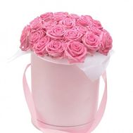 25 рожевих троянд у коробці