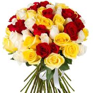 51 multi-colored roses